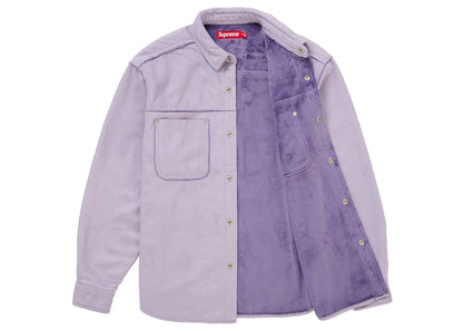 Supreme Faux Suede Snap Shirt Lilac