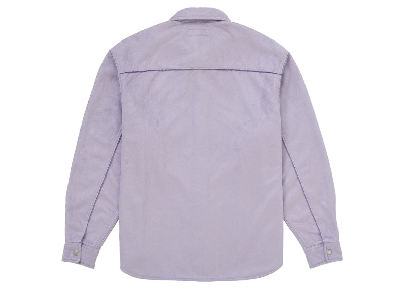Supreme Faux Suede Snap Shirt Lilac