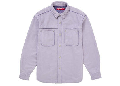 Supreme Faux Suede Snap Shirt Lilac