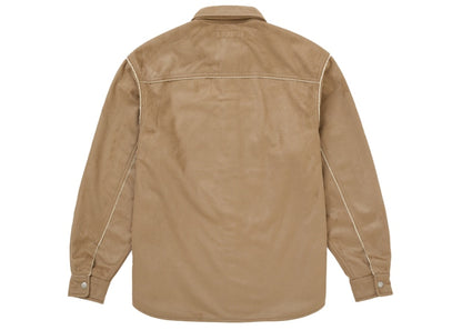 Supreme Faux Suede Snap Shirt Tan
