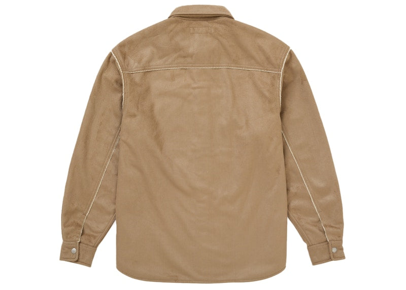 Supreme Faux Suede Snap Shirt Tan