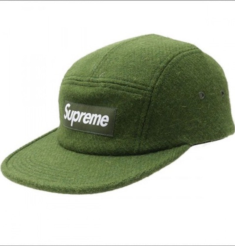 Supreme Featherweight Wool Camp Cap Green