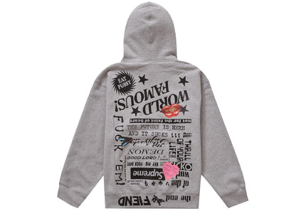Supreme Fiend Hooded Sweatshirt Heather Grey