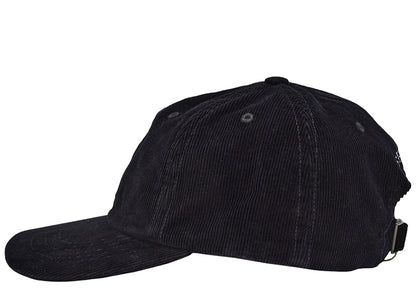 Supreme Fine Wale Corduroy S Logo 6-Panel Black