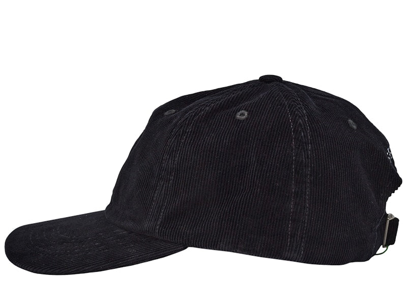 Supreme Fine Wale Corduroy S Logo 6-Panel Black