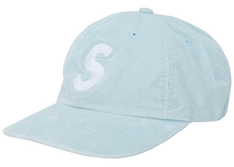 Supreme Fine Wale Corduroy S Logo 6-Panel Light Blue