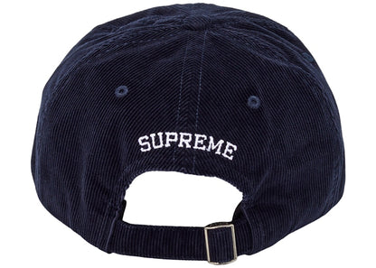Supreme Fine Wale Corduroy S Logo 6-Panel Navy