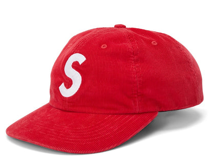 Supreme Fine Wale Corduroy S Logo 6-Panel Red
