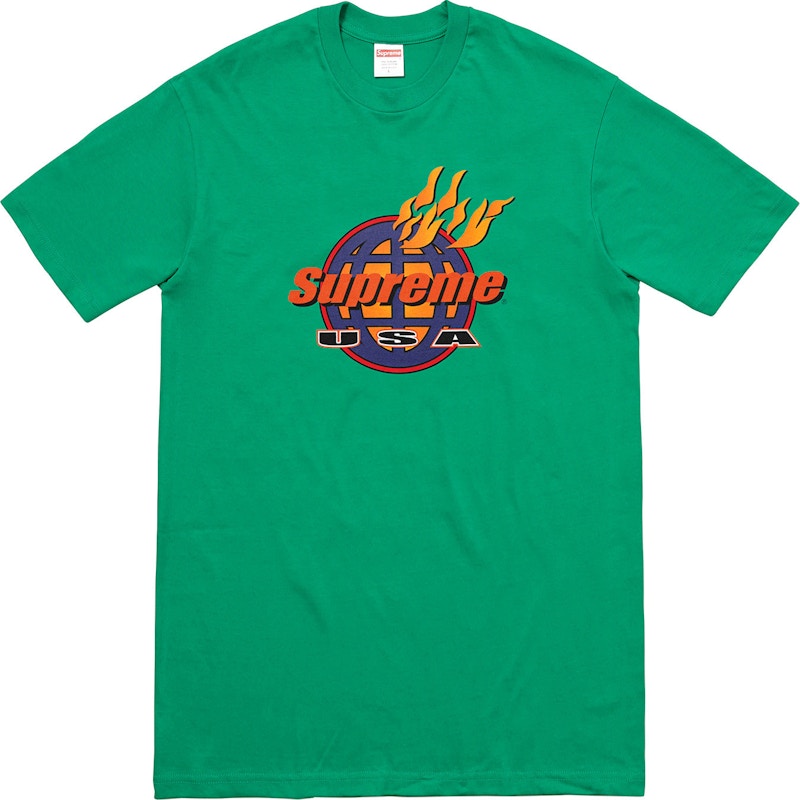 Supreme Fire Tee Green