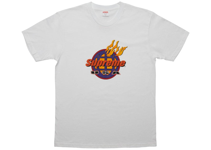 Supreme Fire Tee White