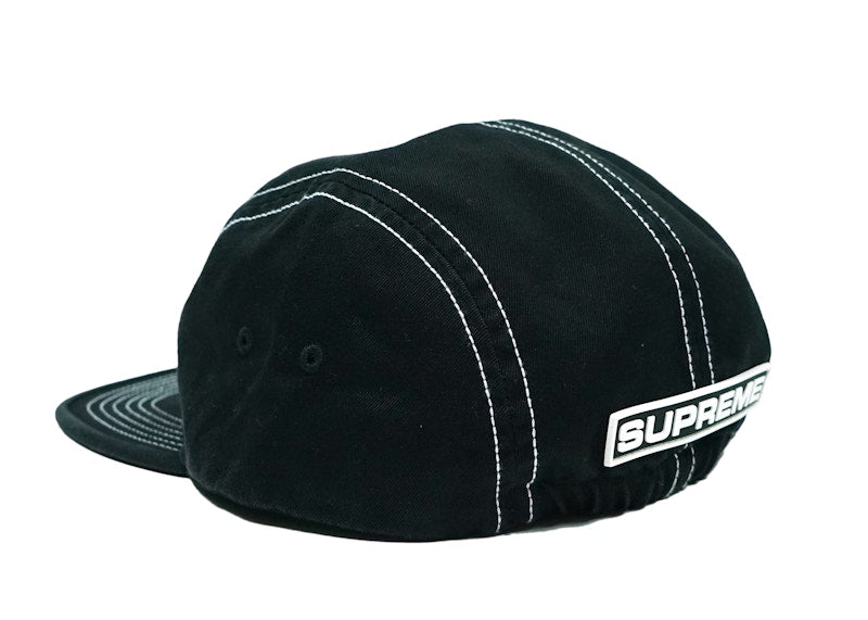 Supreme Fitted Rear Patch Camp Cap Black