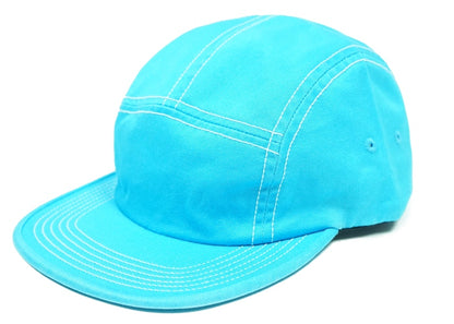 Supreme Fitted Rear Patch Camp Cap Neon Blue