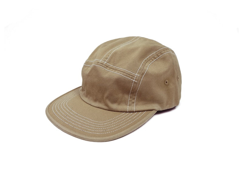Supreme Fitted Rear Patch Camp Cap Tan