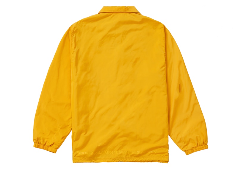Supreme Five Boroughs Coaches Jacket Mustard