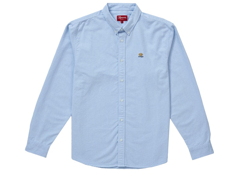 Supreme Flannel Oxford Shirt Light Blue