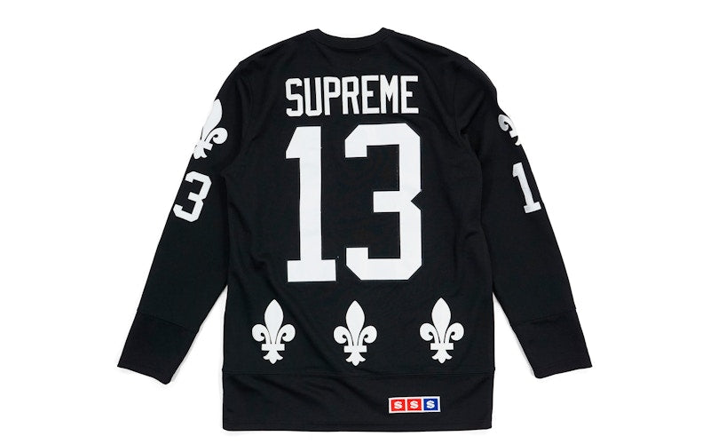 Supreme Fleur De Lis Hockey Jersey Black