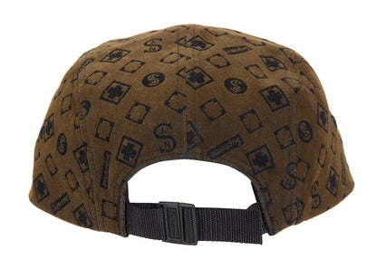 Supreme Flocked Denim Camp Cap Black