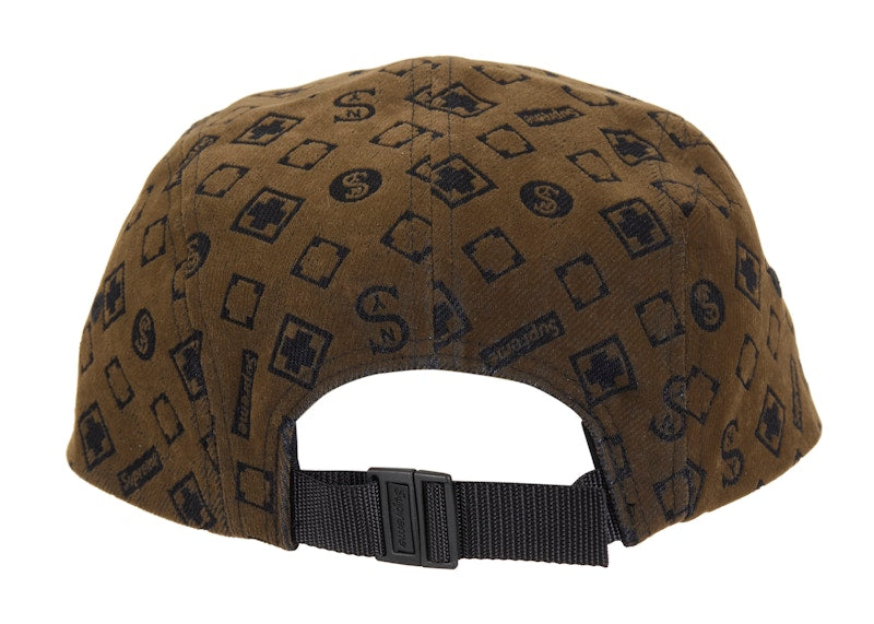 Supreme Flocked Denim Camp Cap Black