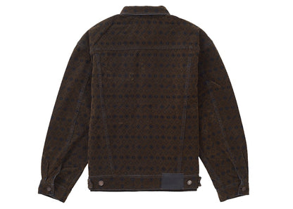 Supreme Flocked Denim Trucker Jacket Black