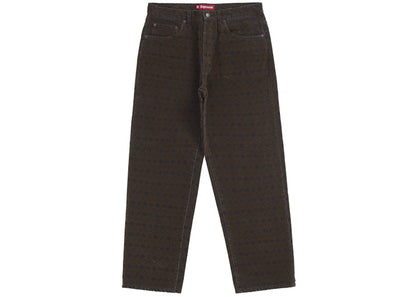 Supreme Flocked Loose Fit Jean Black