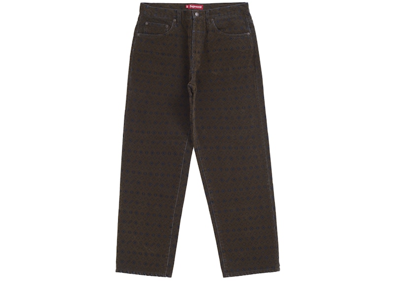 Supreme Flocked Loose Fit Jean Black