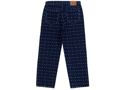 Supreme Flocked Loose Fit Jean Blue
