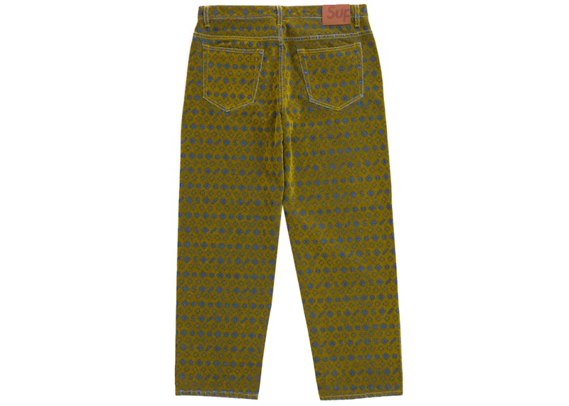 Supreme Flocked Loose Fit Jean Mustard