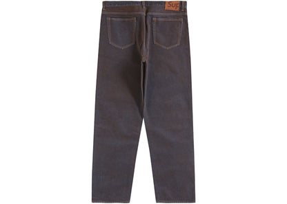 Supreme Flocked Regular Jean Gold