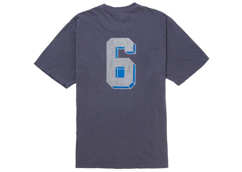 Supreme Flocked Washed S/S Top Navy
