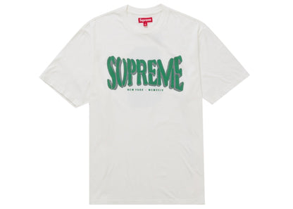 Supreme Flocked Washed S/S Top White
