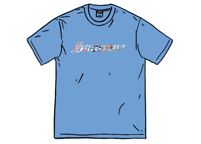 Supreme Floral Appliqu S/S Top Light Blue