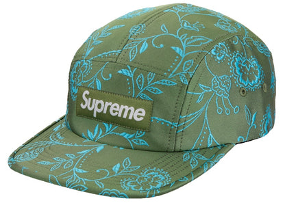 Supreme Floral Jacquard Camp Cap Green