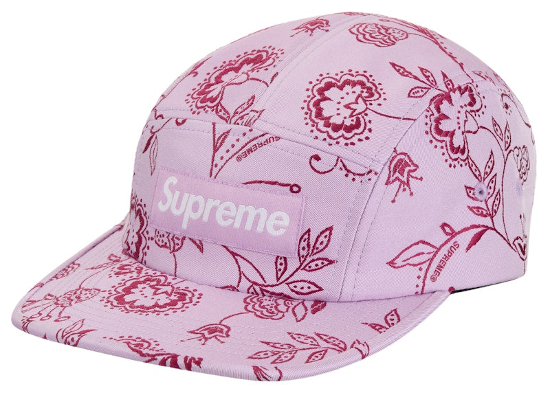 Supreme Floral Jacquard Camp Cap Purple