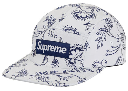 Supreme Floral Jacquard Camp Cap White