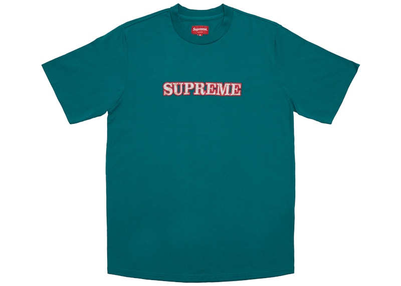 Supreme Floral Logo Tee Teal