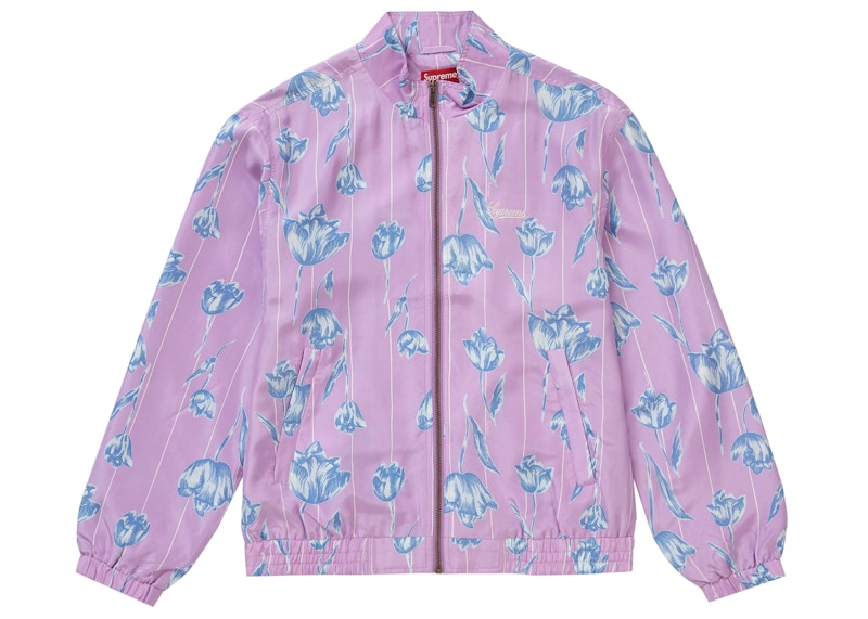 Supreme Floral Silk Track Jacket Purple