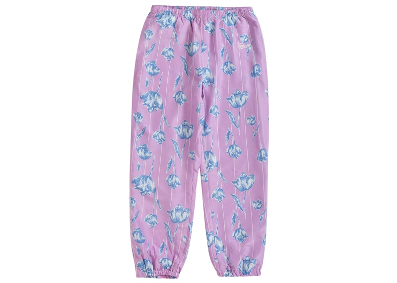 Supreme Floral Silk Track Pant Purple
