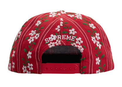 Supreme Flower Jacquard 5-Panel Red