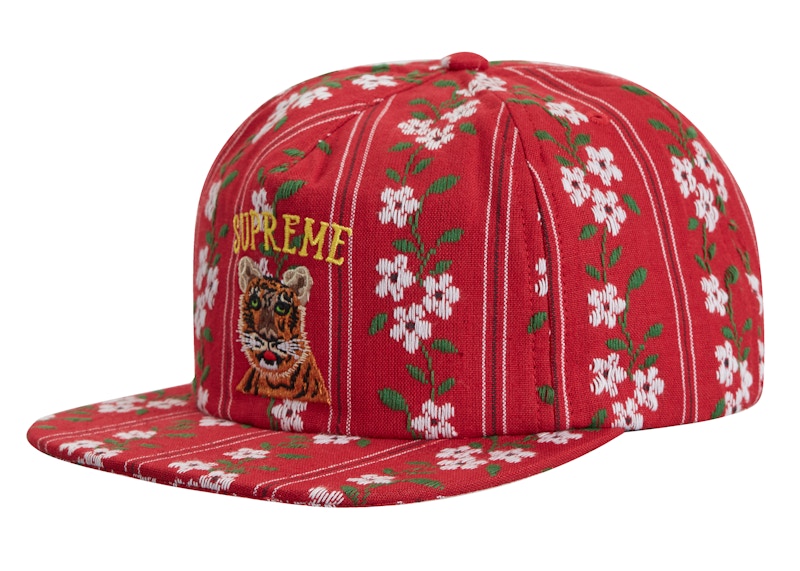 Supreme Flower Jacquard 5-Panel Red