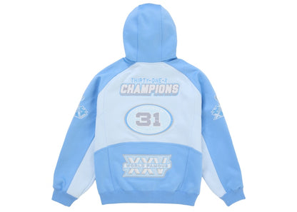 Supreme Football Zip Up Hooded Sweatshirt (FW25) Light Blue
