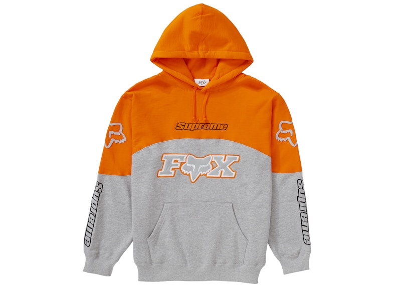 Supreme Fox Racing Hooded Sweatshirt Grey