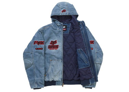 Supreme Fox Racing Hooded Work Jacket Denim