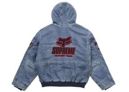 Supreme Fox Racing Hooded Work Jacket Denim