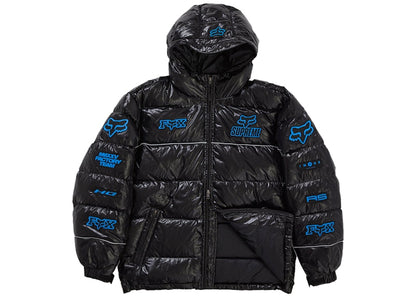 Supreme Fox Racing Shiny Down Puffer Jacket Black