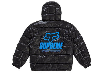 Supreme Fox Racing Shiny Down Puffer Jacket Black