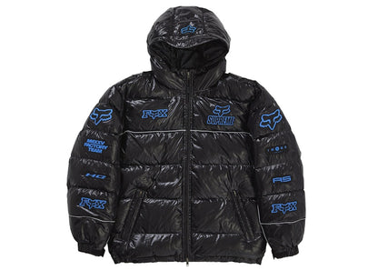 Supreme Fox Racing Shiny Down Puffer Jacket Black
