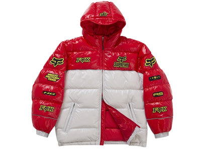 Supreme Fox Racing Shiny Down Puffer Jacket White