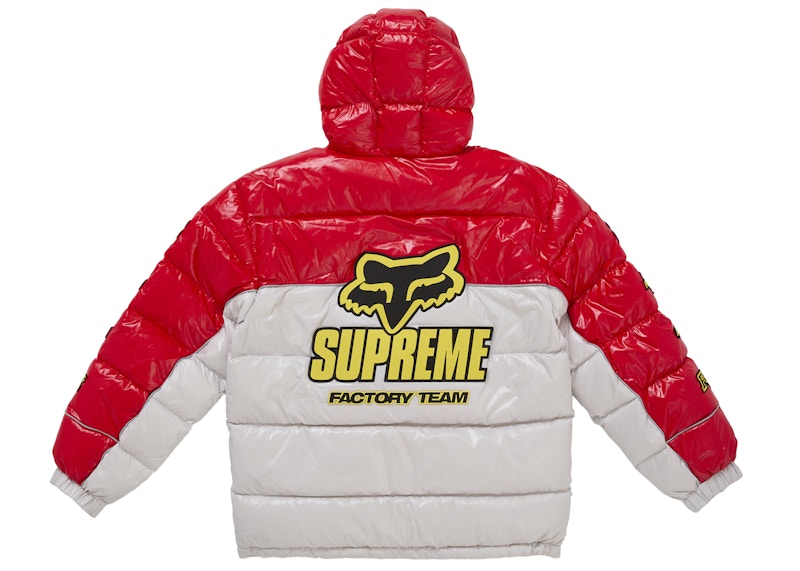 Supreme Fox Racing Shiny Down Puffer Jacket White