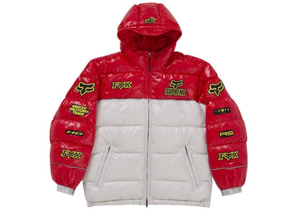 Supreme Fox Racing Shiny Down Puffer Jacket White