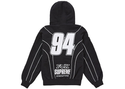 Supreme Fox Racing Zip Up Hooded Sweatshirt Black